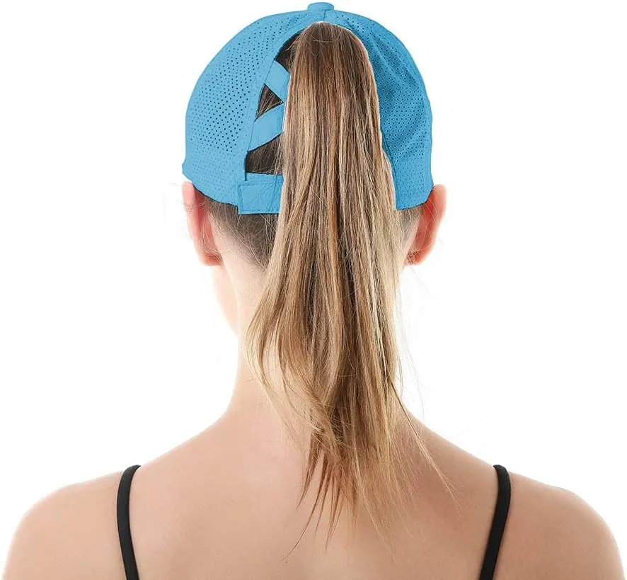 FASHIXD Ponytail Baseball Cap for Women Mesh Quick Dry Baseball Hat with Ponytail Hole