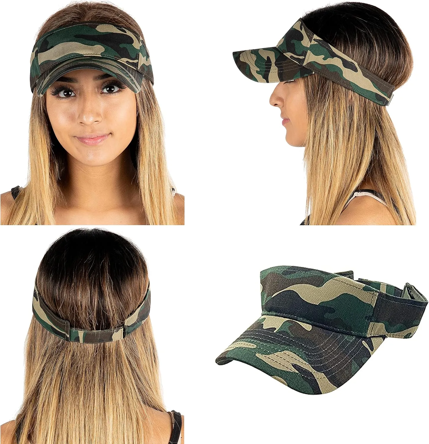 Funky Junque Women's Ponytail Baseball Cap - Adjustable Athletic Visor Hat with High Messy Bun Opening