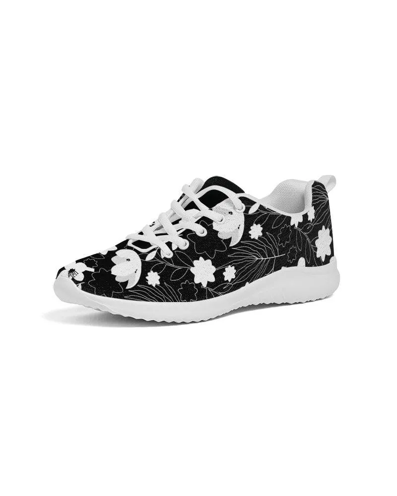FYD Sporty Sneakers in black & white floral