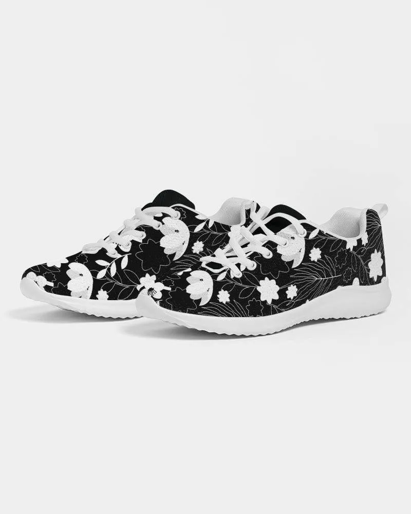 FYD Sporty Sneakers in black & white floral
