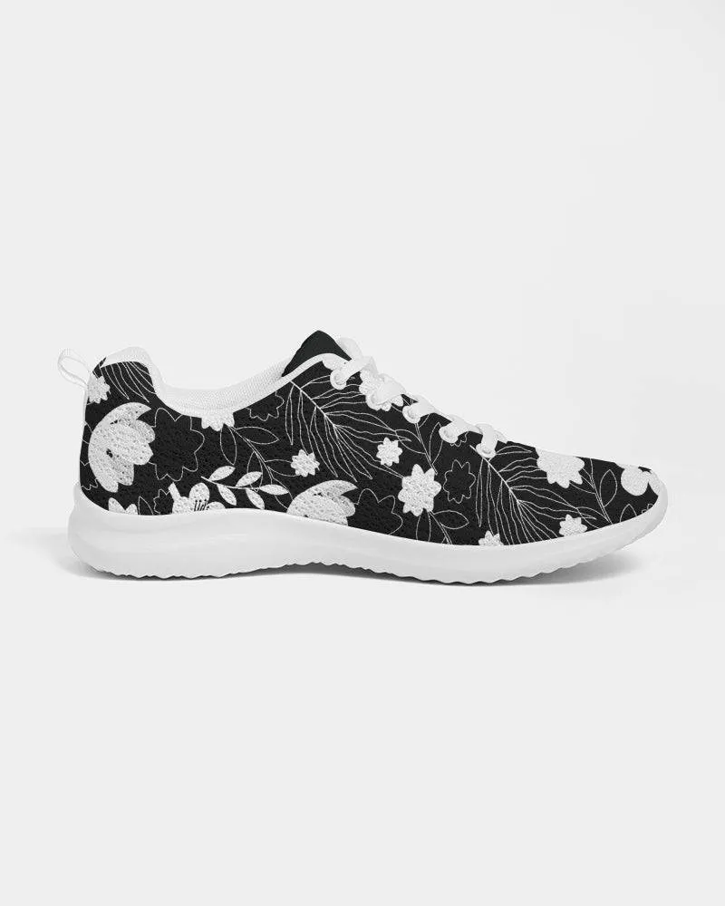 FYD Sporty Sneakers in black & white floral