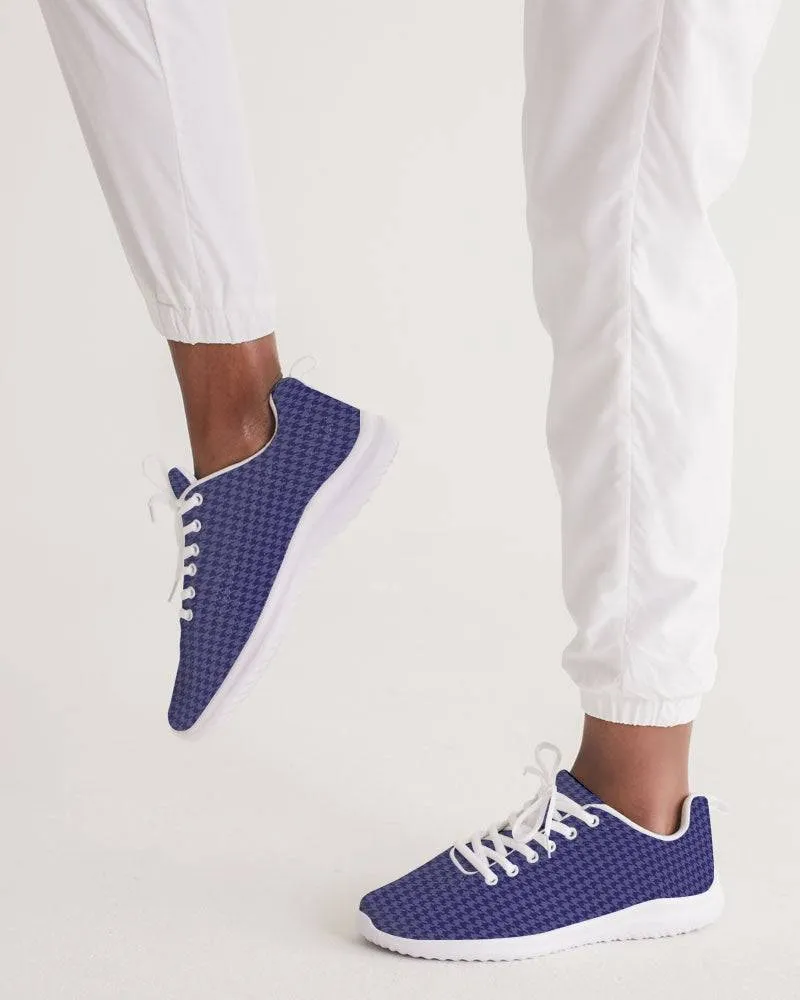 FYD Sporty Sneakers in Navy Blue Houndstooth