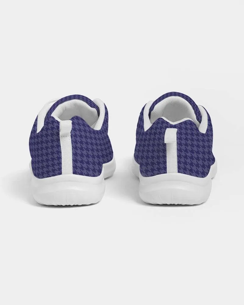 FYD Sporty Sneakers in Navy Blue Houndstooth