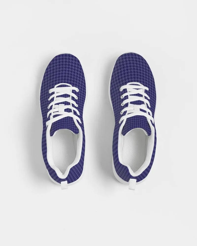 FYD Sporty Sneakers in Navy Blue Houndstooth