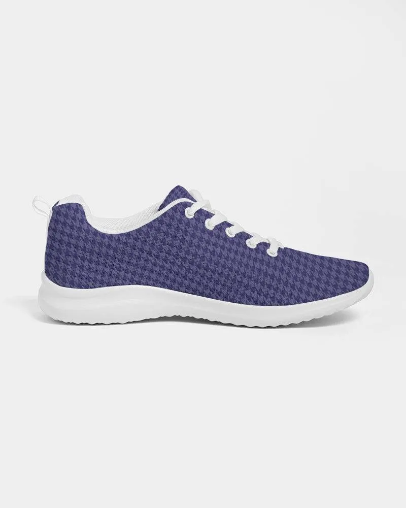 FYD Sporty Sneakers in Navy Blue Houndstooth