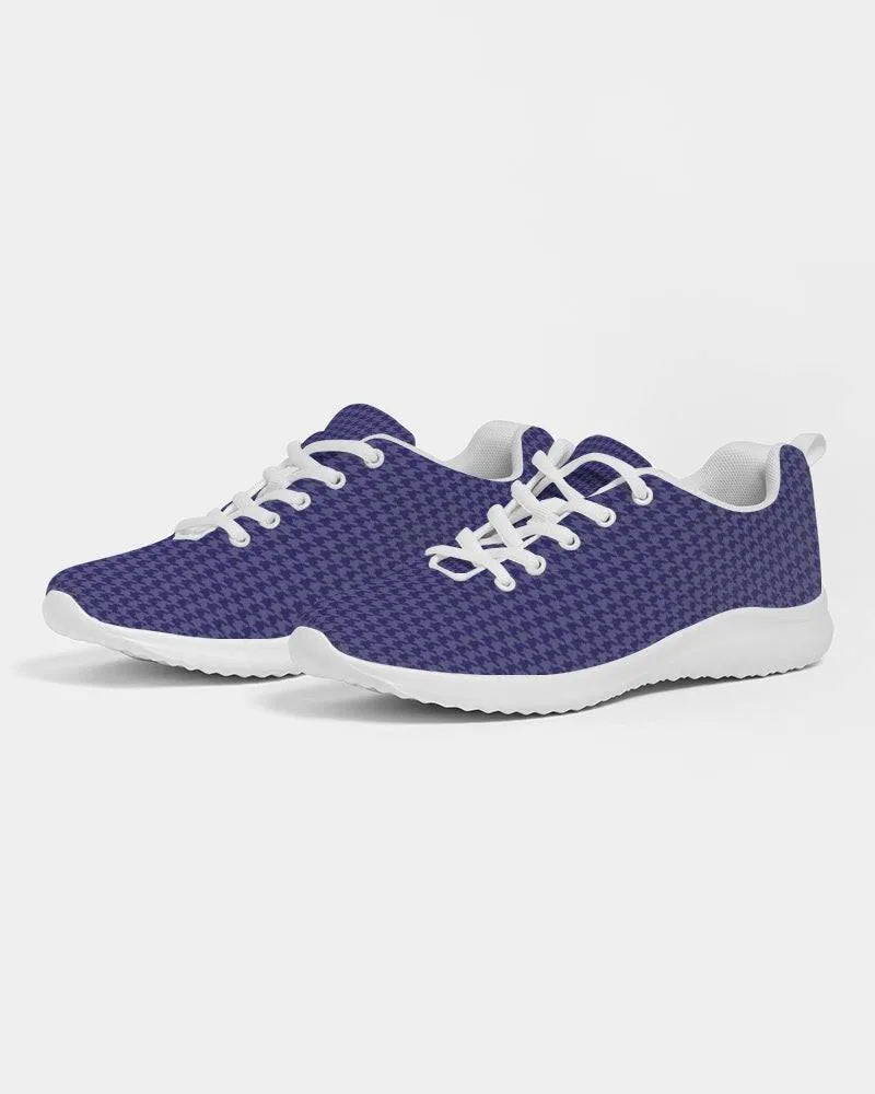 FYD Sporty Sneakers in Navy Blue Houndstooth