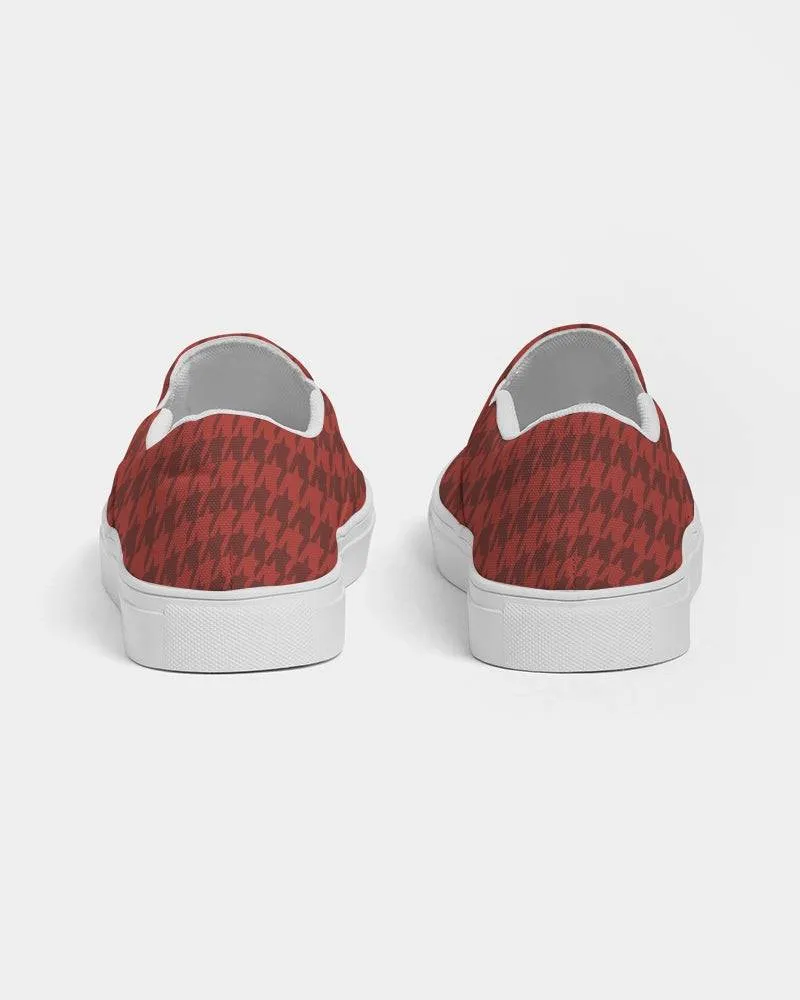 FYD Women's Canvas Sneakers in Red Houndstooth