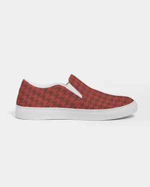 FYD Women's Canvas Sneakers in Red Houndstooth