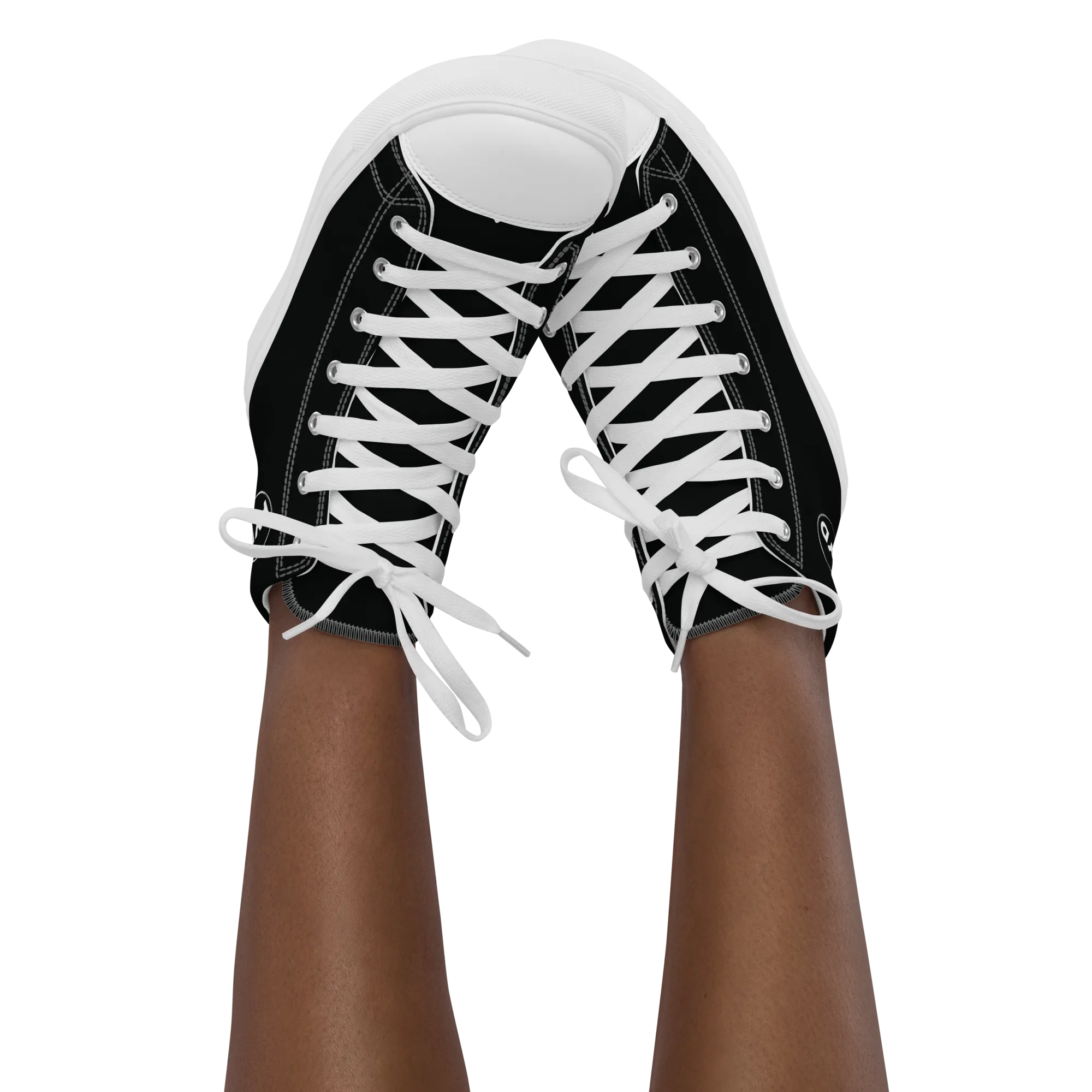 FYD Women’s High Top Sneakers in Black & White FYD Logo