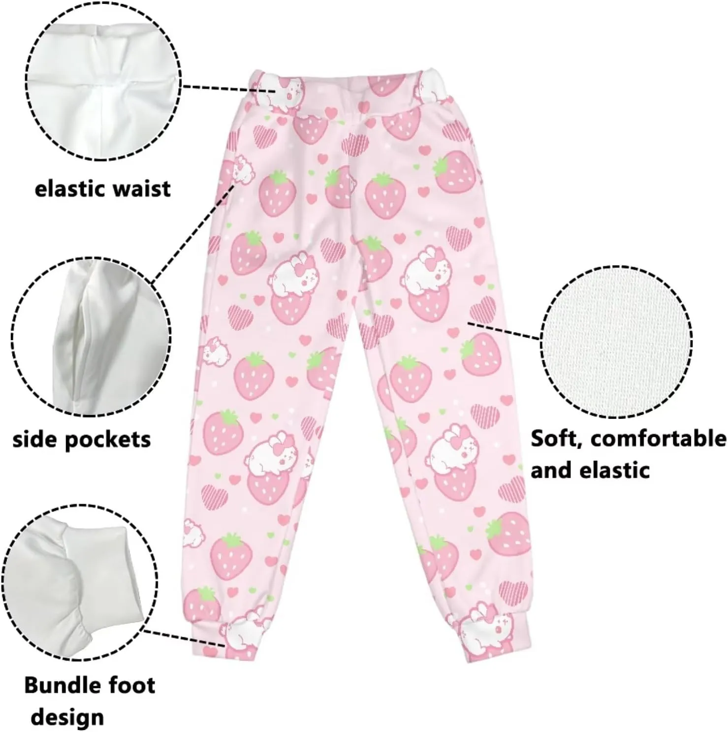 Girls Active Jogger Sweatpants Novelty Casual Boys Athletic Pants