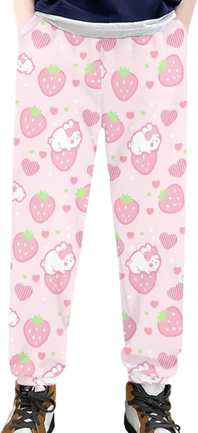 Girls Active Jogger Sweatpants Novelty Casual Boys Athletic Pants