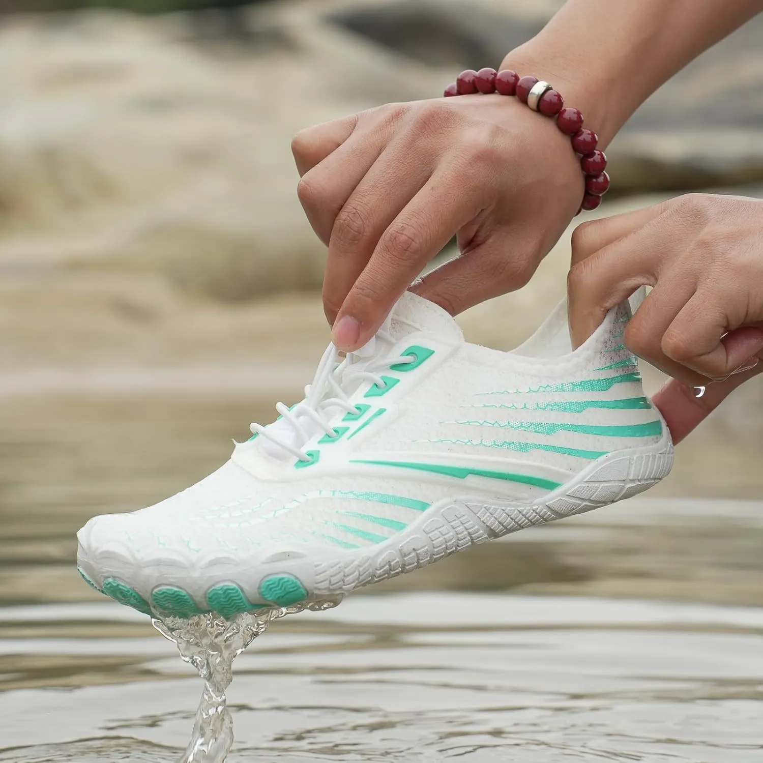 Grounded Footwear for Women Wide Width Walking Hiking Winter Footwear Barefoot Shoes Womens, Waterproof Hiking Boots Non Slip Hikes Water Shoes for Neuropathy Healthy Shoe for Swim Beach Pool Yoga