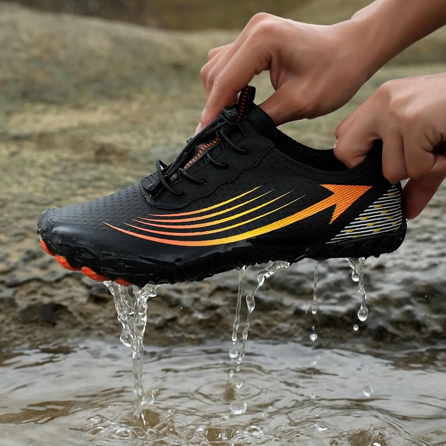 Hiking Shoes Women Waterproof Lightweight Hiking Barefoot Water Shoes Women Wide Feet Toe Box Quick Dry Aqua Swim Barefoot Shoe for Outdoor Fishing Breathable Lightweight Going Out Footwear