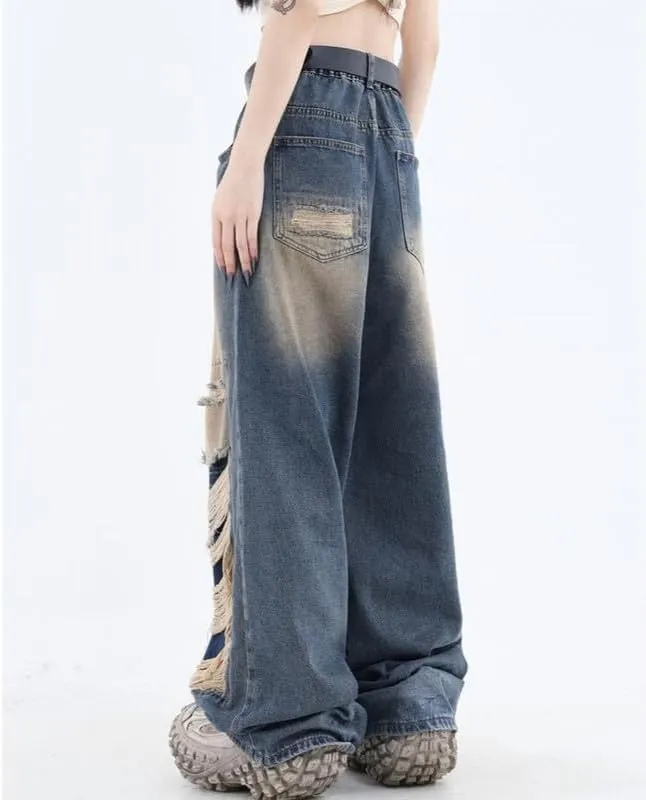 Hopecn Women's Y2K Flare Jeans Star Rhinestone Bell Bottom Pants Vintage Aesthetic Streetwear Y2K Fashion