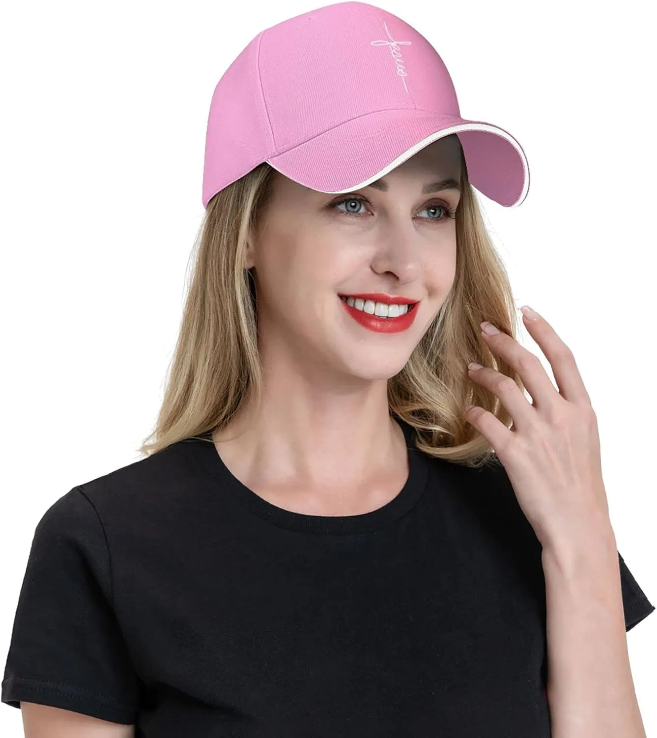 Jesus Cross Blessed Faith Christian Religious Gift Baseball Cap Men Ponytail Hat Women Sun Hat Trucker Hat Black