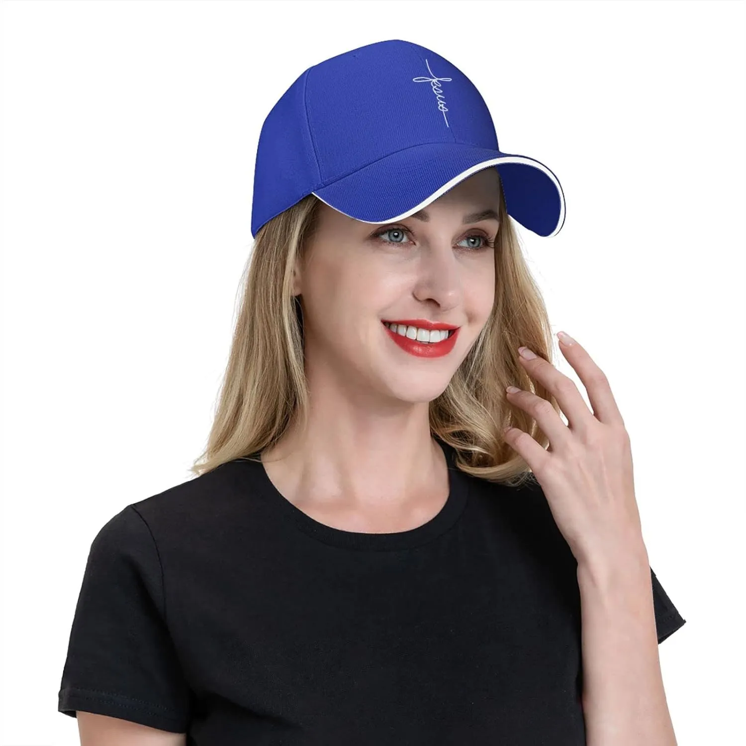 Jesus Cross Blessed Faith Christian Religious Gift Baseball Cap Men Ponytail Hat Women Sun Hat Trucker Hat Black