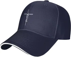 Jesus Cross Blessed Faith Christian Religious Gift Baseball Cap Men Ponytail Hat Women Sun Hat Trucker Hat Black