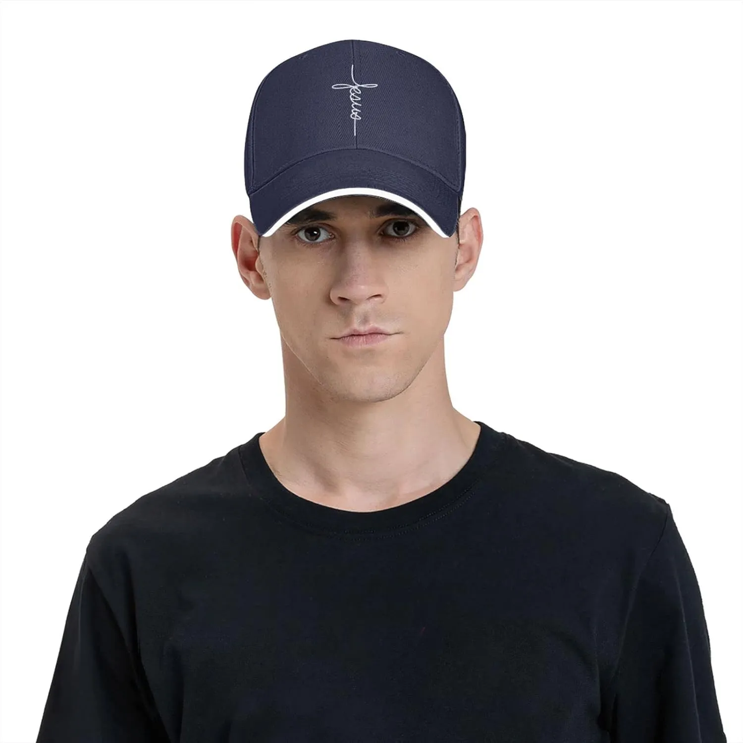 Jesus Cross Blessed Faith Christian Religious Gift Baseball Cap Men Ponytail Hat Women Sun Hat Trucker Hat Black