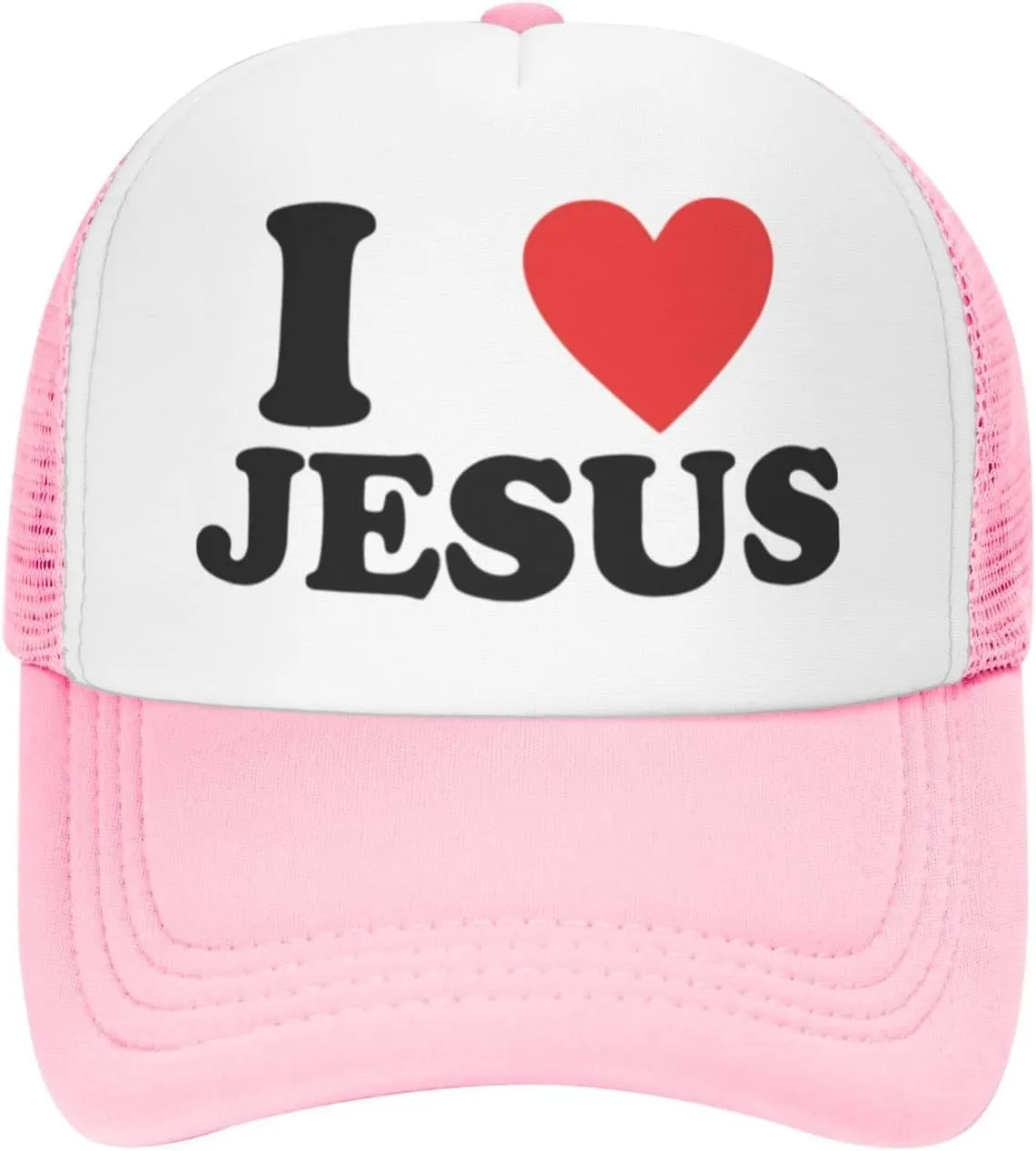 Jesus - I Love Jesus Trucker hat Mesh Baseball Cap Women Sun Hat Cowboy hat Men Hat Dad Hat Black