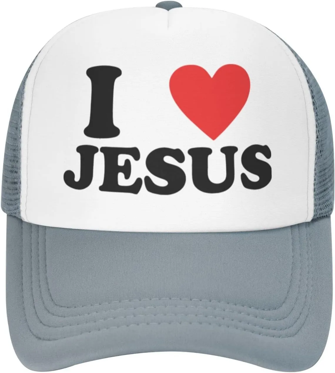 Jesus - I Love Jesus Trucker hat Mesh Baseball Cap Women Sun Hat Cowboy hat Men Hat Dad Hat Black