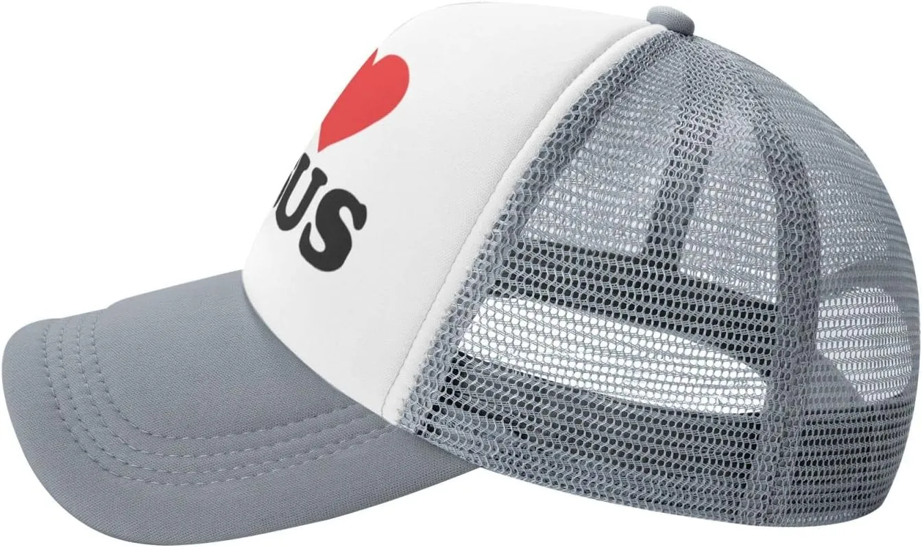 Jesus - I Love Jesus Trucker hat Mesh Baseball Cap Women Sun Hat Cowboy hat Men Hat Dad Hat Black