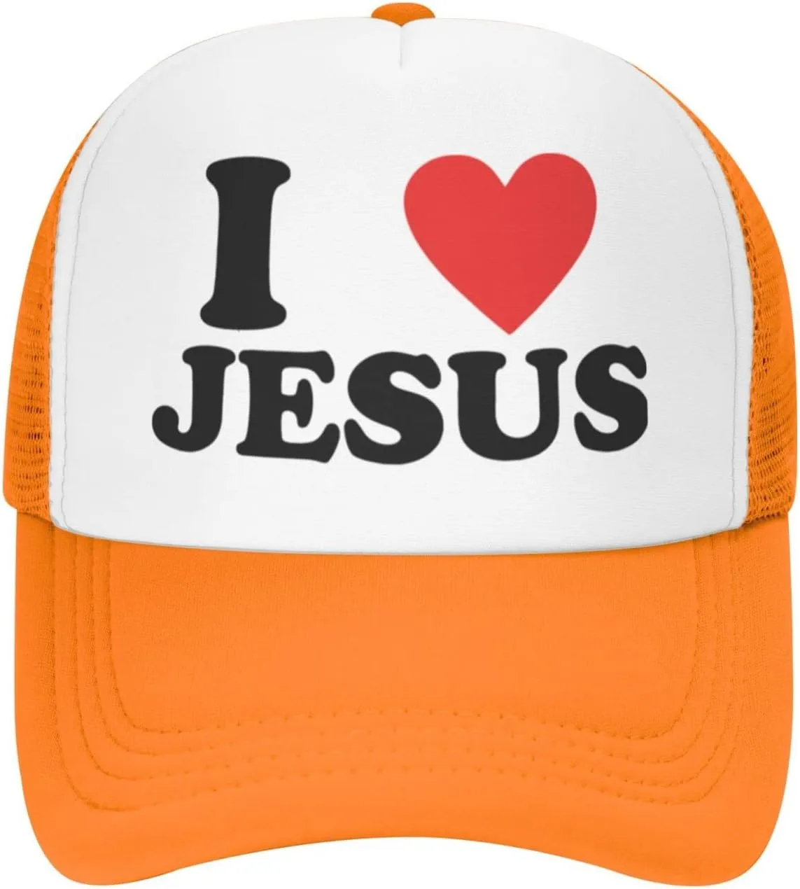 Jesus - I Love Jesus Trucker hat Mesh Baseball Cap Women Sun Hat Cowboy hat Men Hat Dad Hat Black