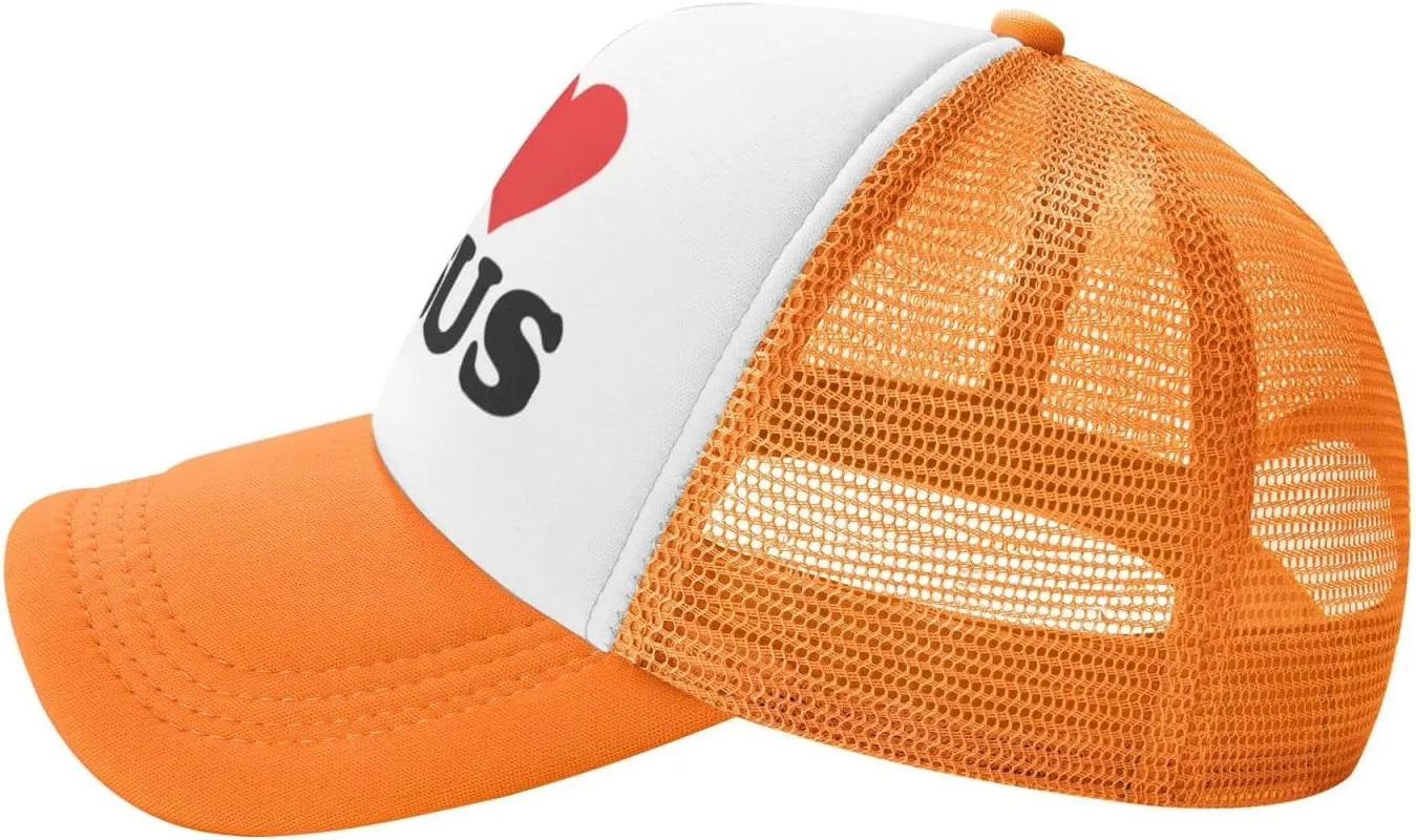 Jesus - I Love Jesus Trucker hat Mesh Baseball Cap Women Sun Hat Cowboy hat Men Hat Dad Hat Black