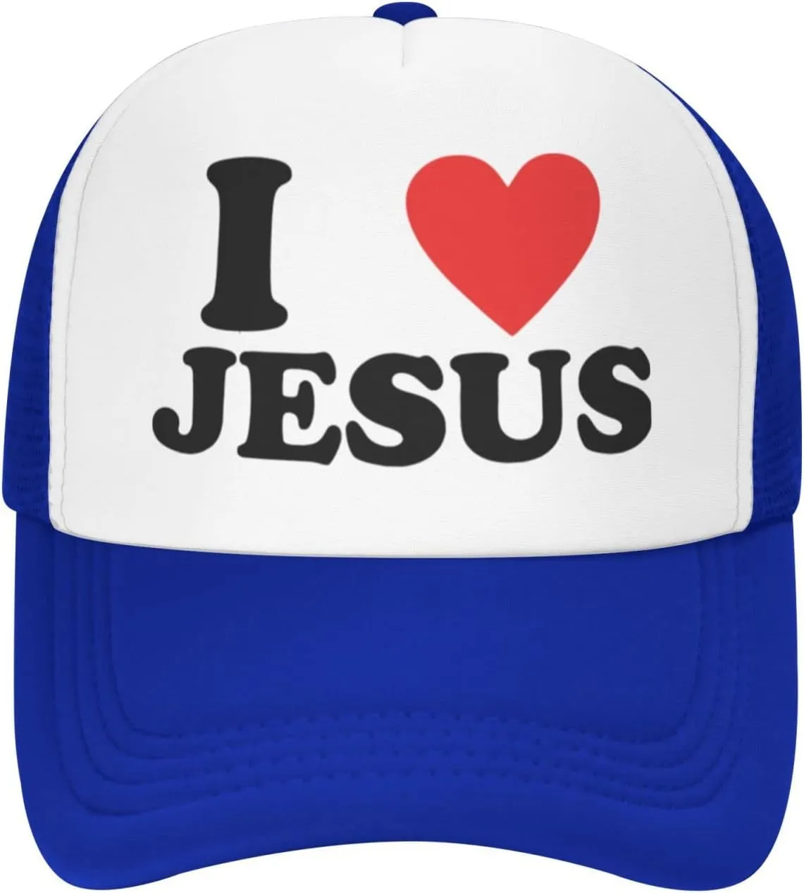 Jesus - I Love Jesus Trucker hat Mesh Baseball Cap Women Sun Hat Cowboy hat Men Hat Dad Hat Black