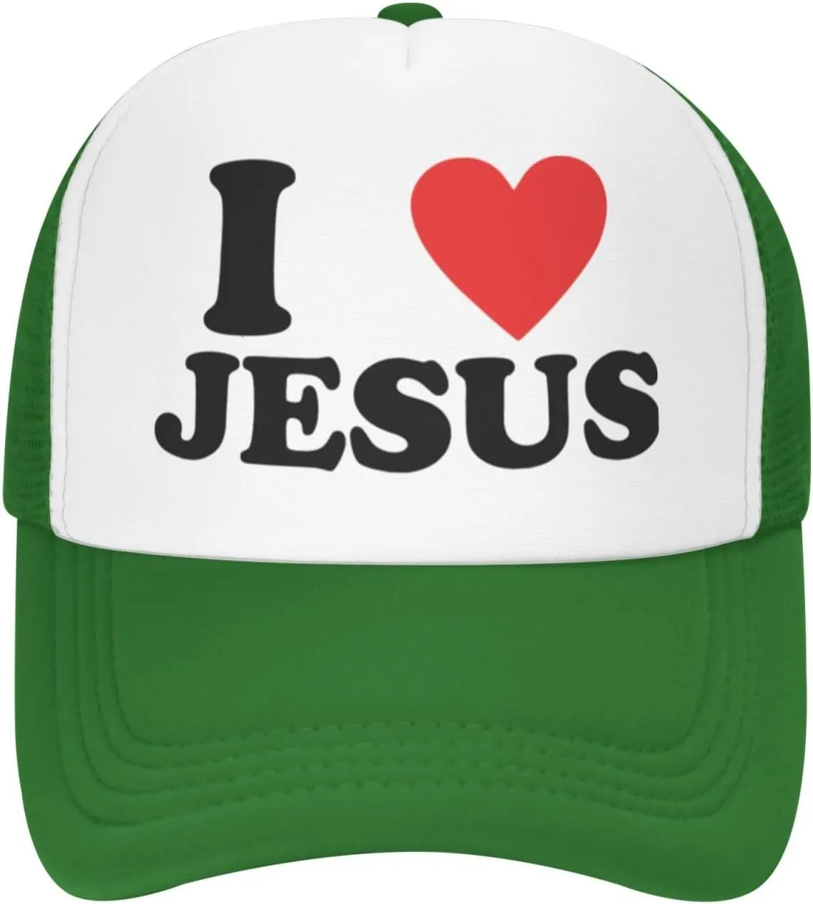 Jesus - I Love Jesus Trucker hat Mesh Baseball Cap Women Sun Hat Cowboy hat Men Hat Dad Hat Black
