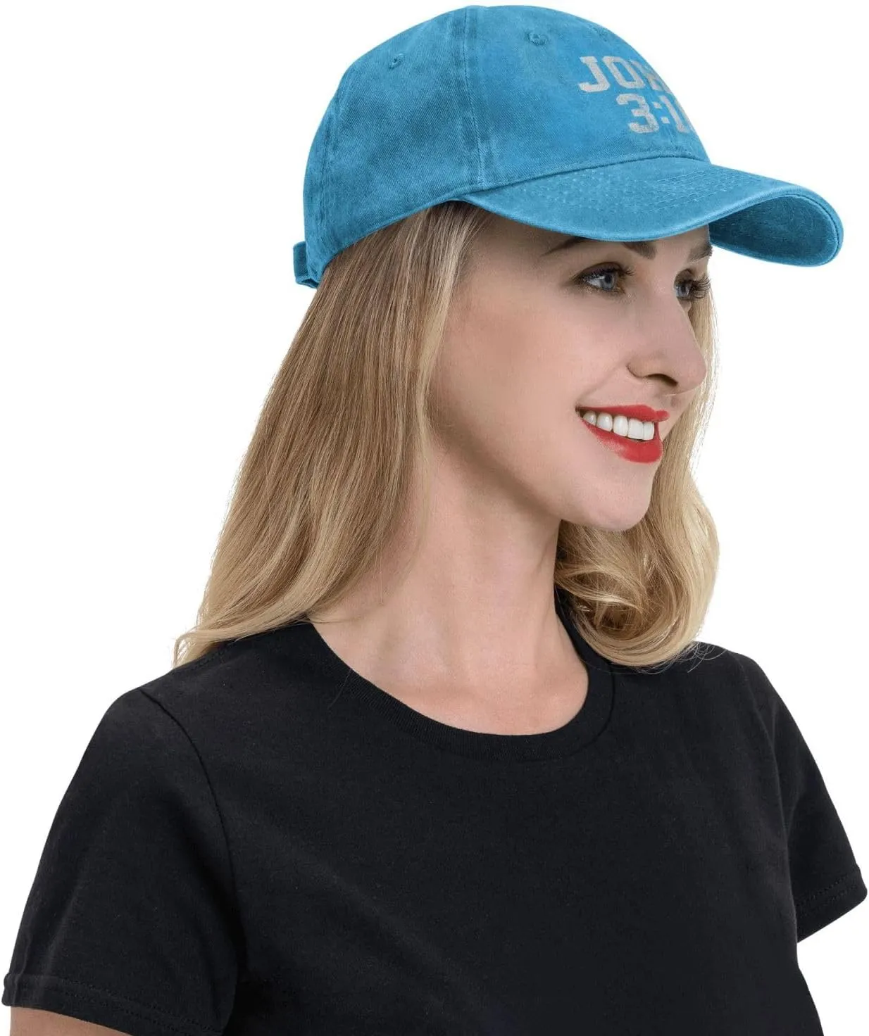 John 3:16 Believer Christian, Jesus, Faith Cowboy Hat Men Vintage Baseball Cap Women Trucker Hat Summer Dad Hat Black