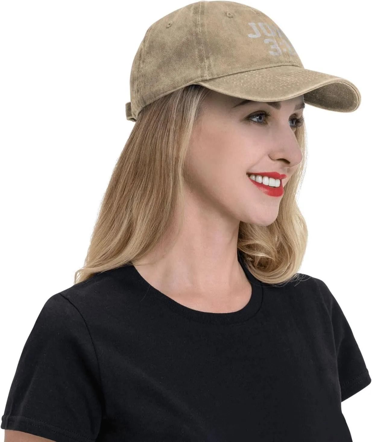 John 3:16 Believer Christian, Jesus, Faith Cowboy Hat Men Vintage Baseball Cap Women Trucker Hat Summer Dad Hat Black