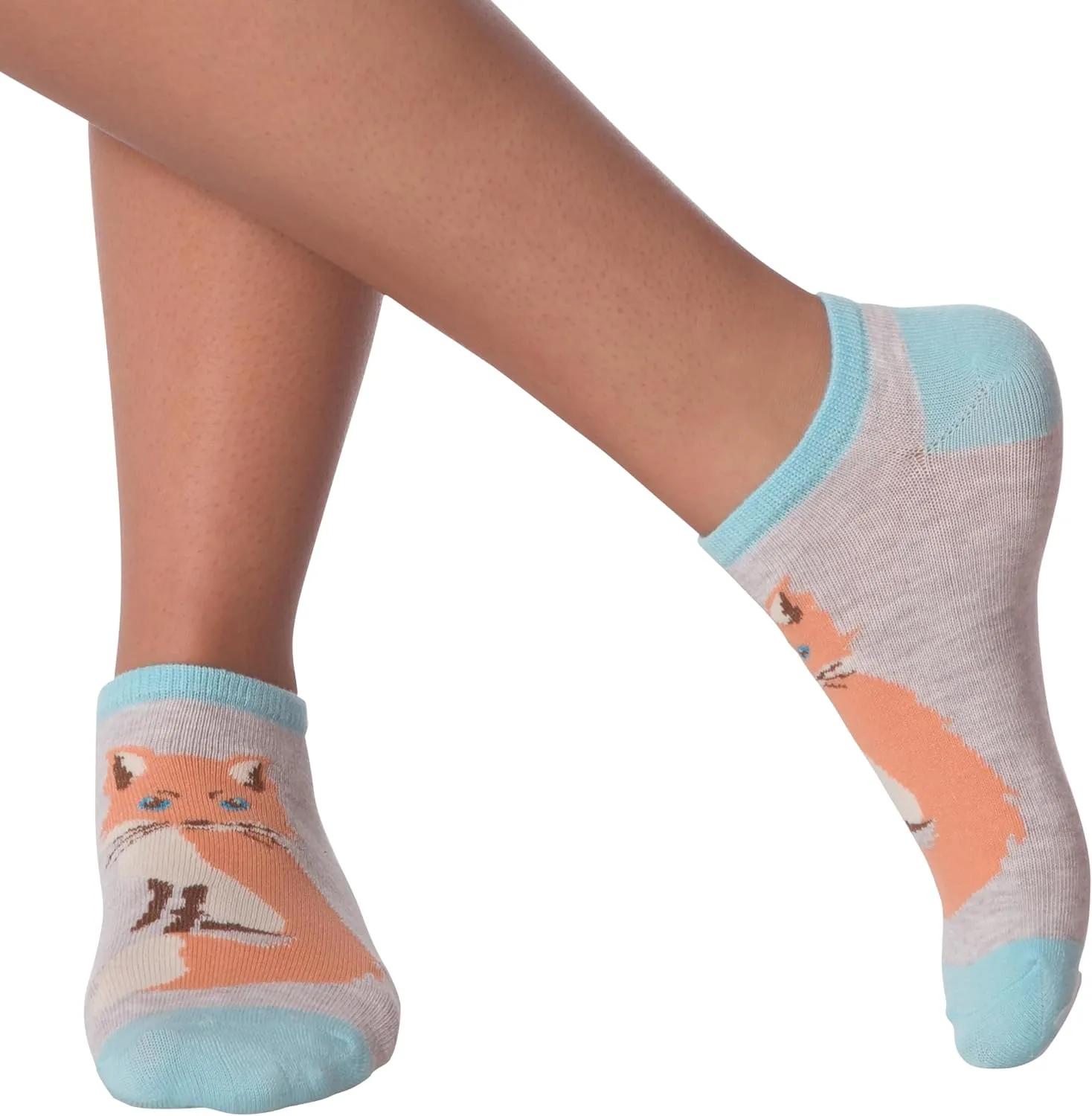 K. Bell Women's Fun Animal Low Cut Socks-6 Pairs-Cool & Cute Novelty Fashion No Show Gifts