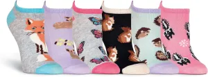 K. Bell Women's Fun Animal Low Cut Socks-6 Pairs-Cool & Cute Novelty Fashion No Show Gifts