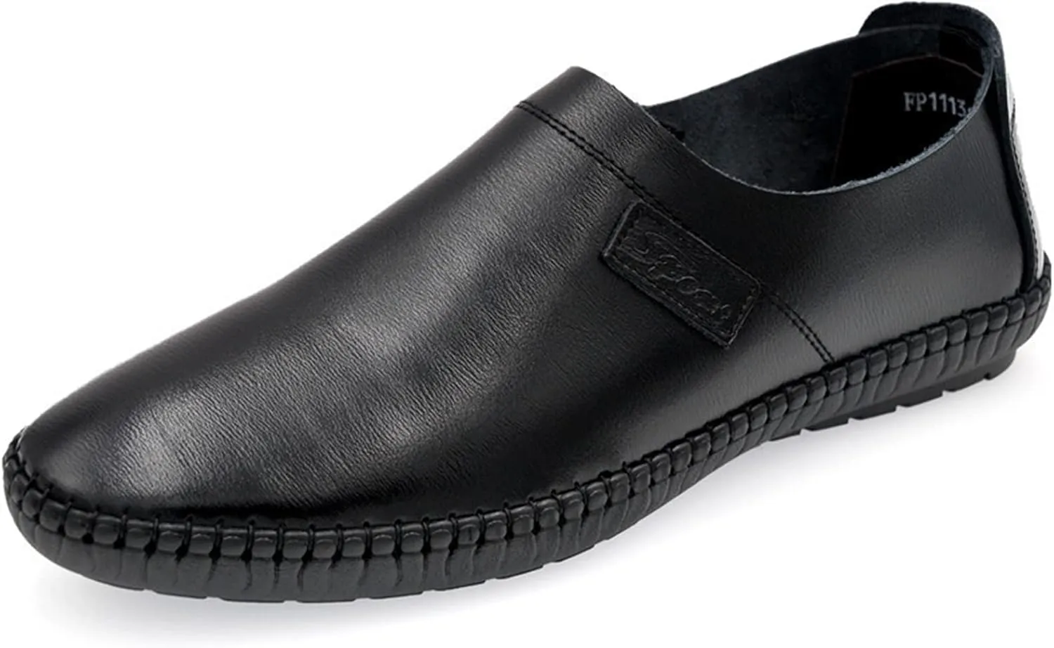 Loafer Shoes Driving Moccasins for Men Round Toe Soft Breathable Genuine Leather Flexible Anti-Slip Resistant Outdoor Slip on for Any Attire