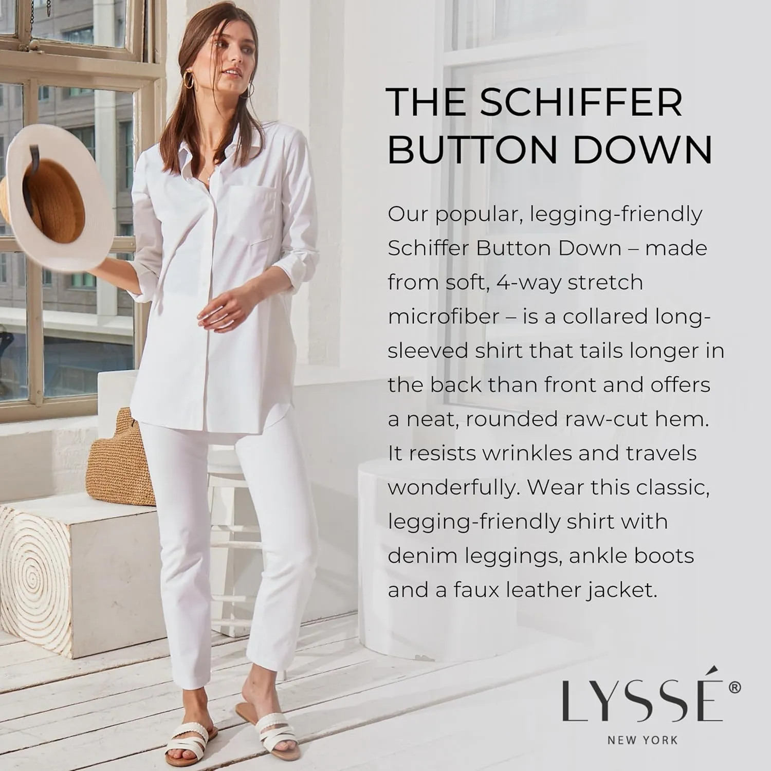 Lyssé Women's Schiffer Button Down Shirt