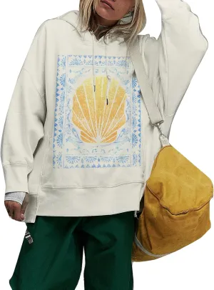 Meiweileya Womens Y2k Oversized Graphic Cute Preppy Hoodies Jacket Star Heart Print Long Sleeve Pocket Sweatshirt