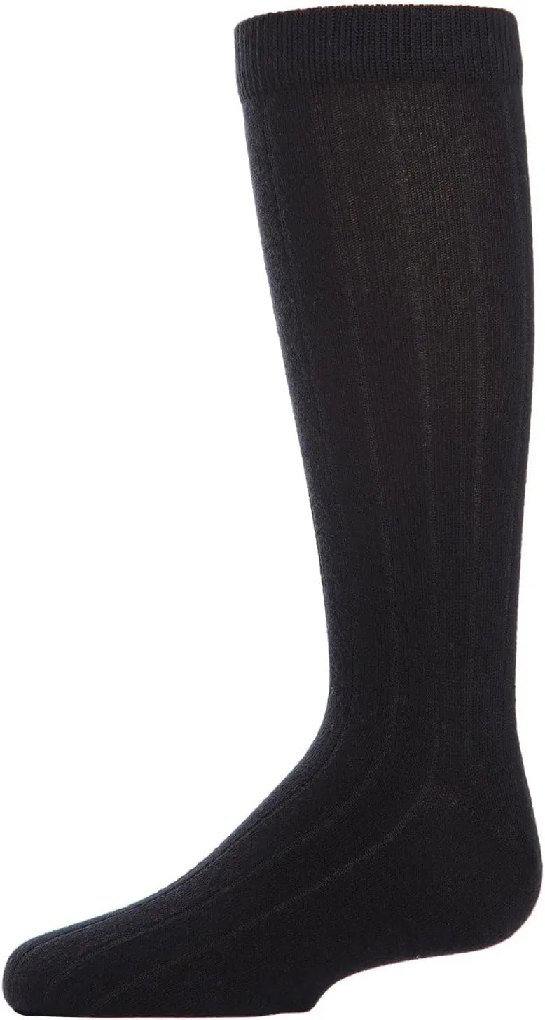 MeMoi Boys' Ribbed Rayon from Rayan Blend Crew Socks