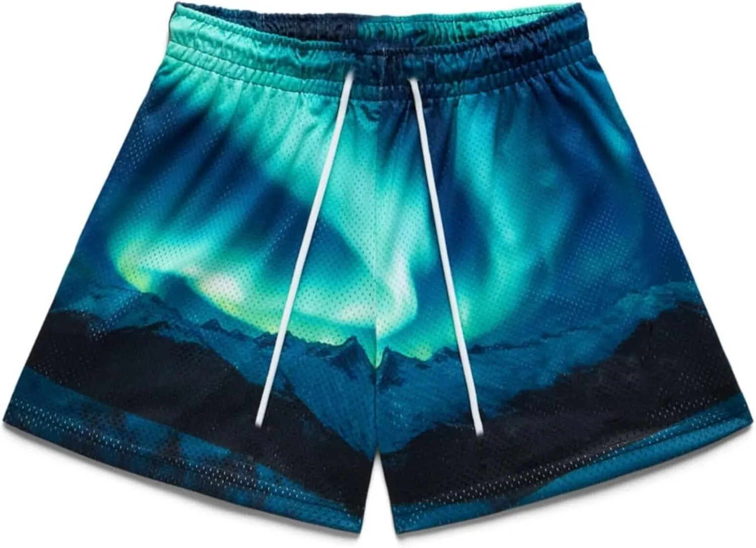 Men's Athletic Basketball Shorts Quick-Dry Breathable Mesh Graphic Print Gym Running Training with Pockets