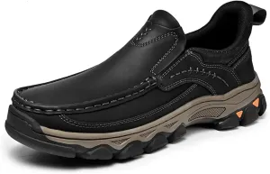 Mens Loafer Casual Shoes, Waterproof Oxford, Lightweight Hiking Shoes, Slip on Walking Sneakers for Travel, Camping, Running