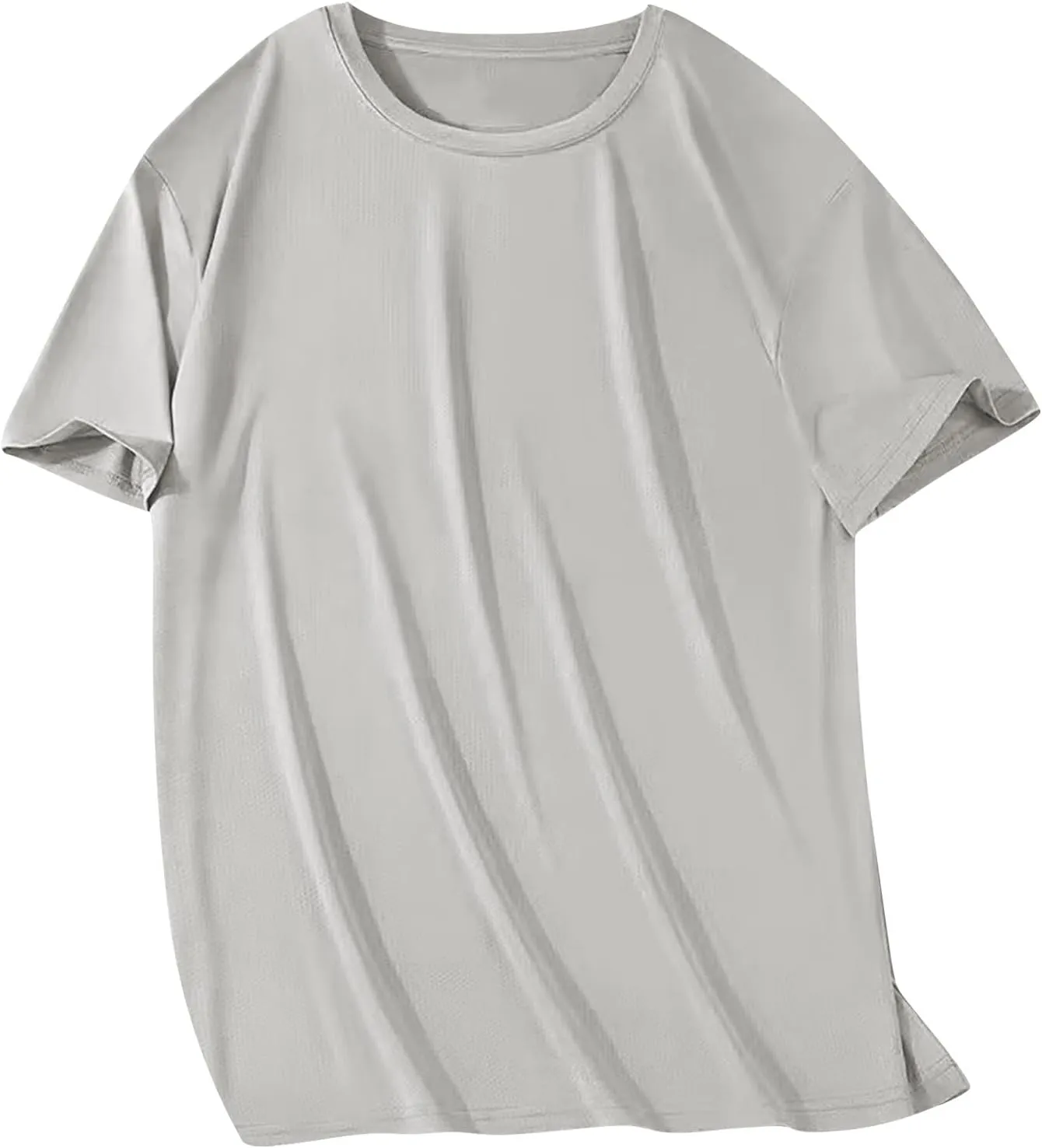 Men's Mesh Breathable T-Shirts Lightweight Moisture Wicking Short Sleeve Crew Neck Tee Loose Gym Workout Running Tops
