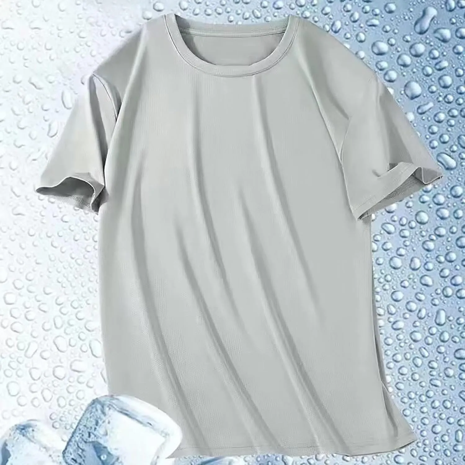 Men's Mesh Breathable T-Shirts Lightweight Moisture Wicking Short Sleeve Crew Neck Tee Loose Gym Workout Running Tops