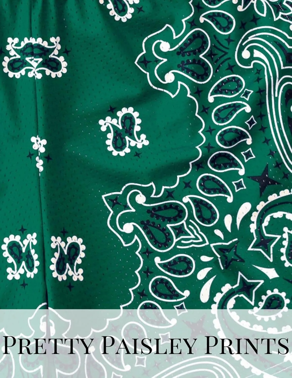 Mens Mesh Workout Shorts with Paisley Graphic Print Lightweight Athletic Running Shorts Quick-Dry