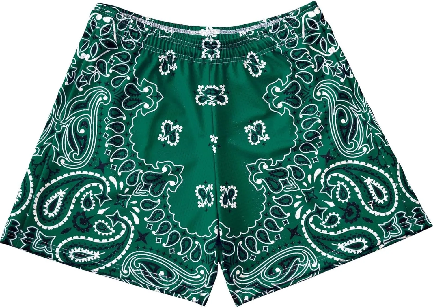 Mens Mesh Workout Shorts with Paisley Graphic Print Lightweight Athletic Running Shorts Quick-Dry