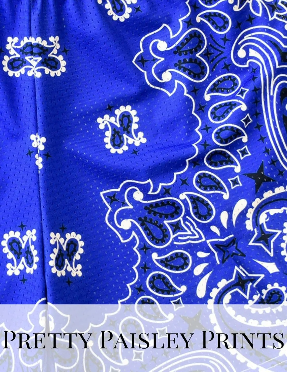 Mens Mesh Workout Shorts with Paisley Graphic Print Lightweight Athletic Running Shorts Quick-Dry