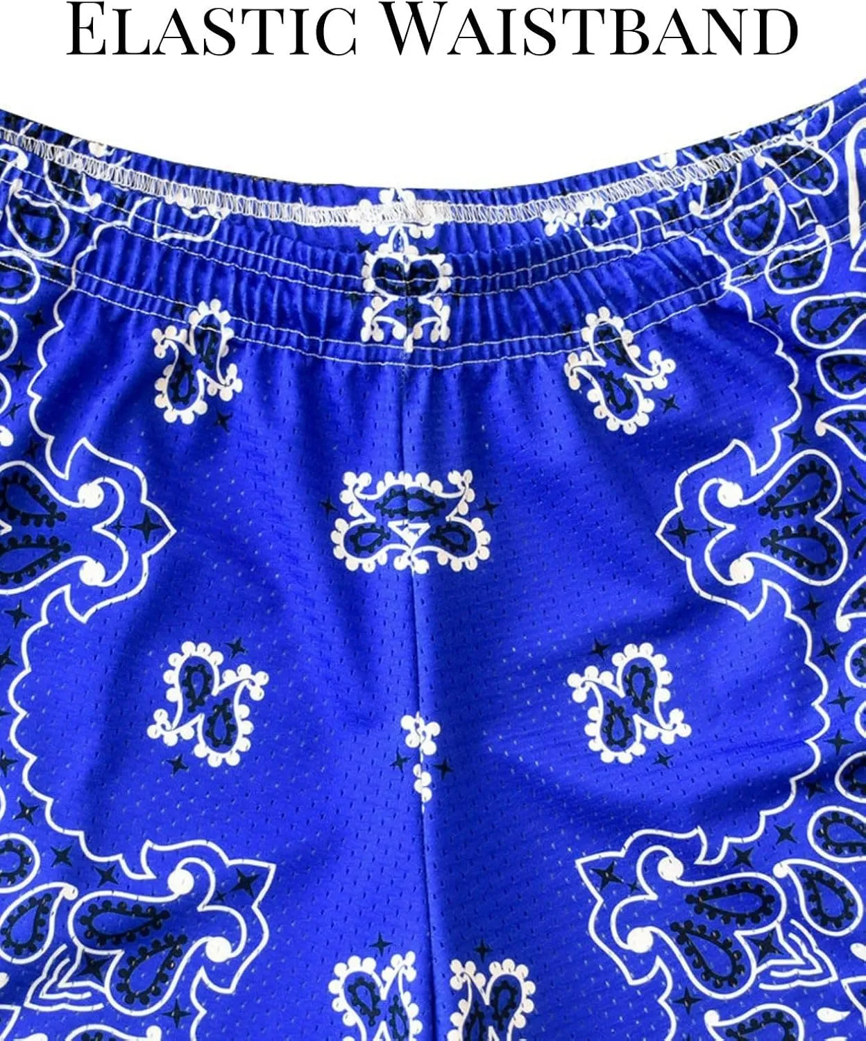 Mens Mesh Workout Shorts with Paisley Graphic Print Lightweight Athletic Running Shorts Quick-Dry