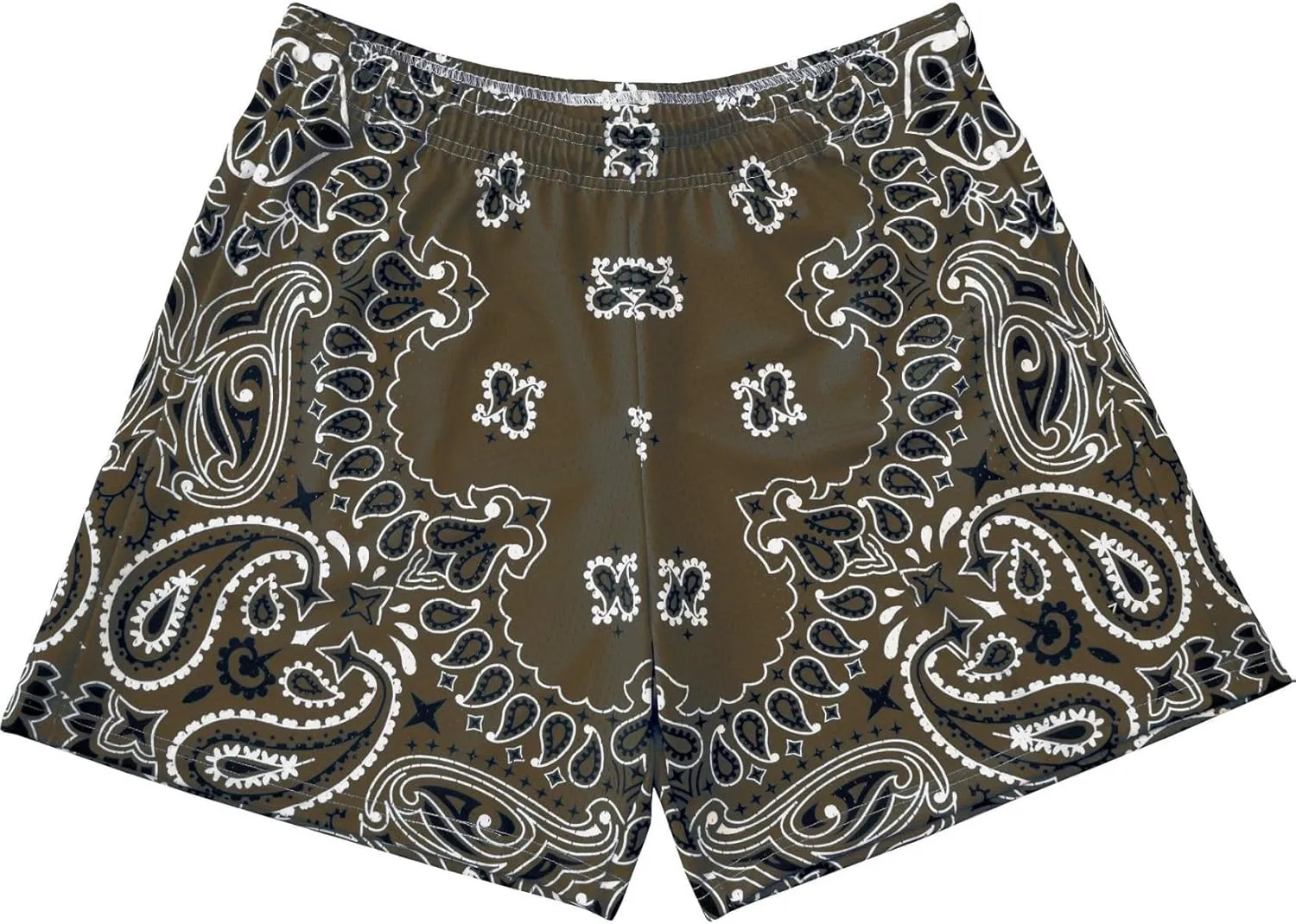 Mens Mesh Workout Shorts with Paisley Graphic Print Lightweight Athletic Running Shorts Quick-Dry
