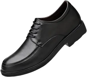 Men's Platform Oxford Shoes - Leather Lace-up Dress Shoes for Business Casual Formal Wear