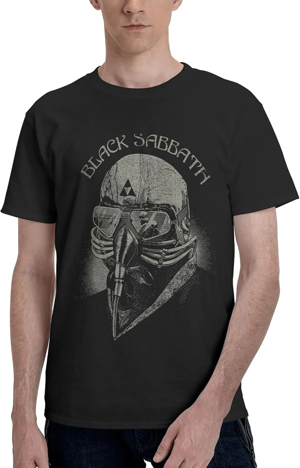 Mens T-Shirts Short Sleeve Fashion Tee Crewneck Top Clothing Black