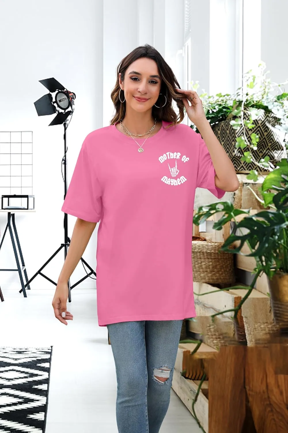 Mom Life Shirt Women Funny Mama Graphic Tee Classic Mommy Rock T-Shirt Casual Short Sleeve Top
