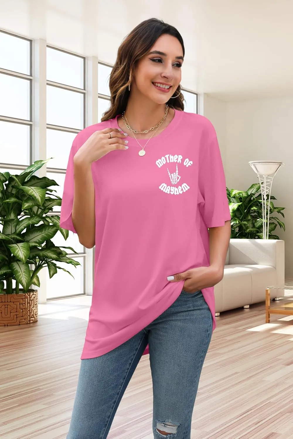 Mom Life Shirt Women Funny Mama Graphic Tee Classic Mommy Rock T-Shirt Casual Short Sleeve Top